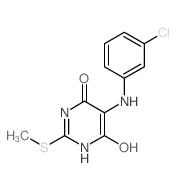 5-[(3-chlorophenyl)amino]-6-hydroxy-2-methylsulfanyl-3H-pyrimidin-4-one Structure