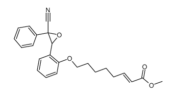 (2E)-8-[2-(3-Cyan-trans-3-phenyl-2-oxiranyl)phenoxy]-2-octensaeure-methylester Structure