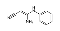 2-Propenenitrile,3-amino-3-(phenylamino)- Structure