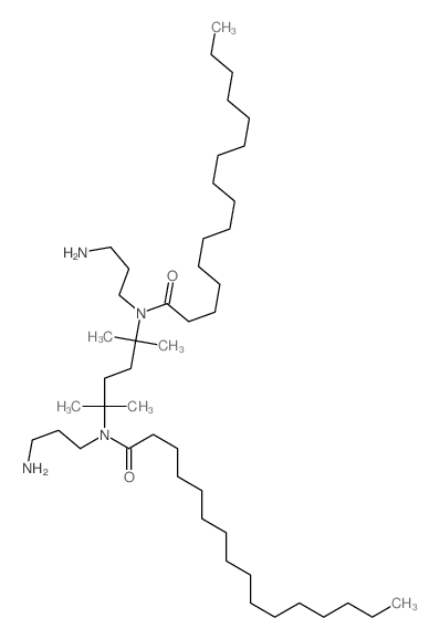 Hexadecanamide,N,N'-(1,1,4,4-tetramethyl-1,4-butanediyl)bis[N-(3-aminopropyl)- (9CI)结构式