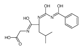 2-[[(2S)-2-(benzoylcarbamoylamino)-4-methylpentanoyl]amino]acetic acid Structure