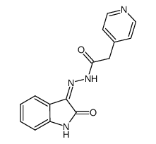 pyridin-4-yl-acetic acid [(3Z)-2-oxo-1,2-dihydro-indol-3-ylidene]-hydrazide结构式