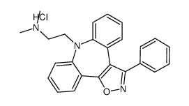 (beta-Dimethylaminoethyl)-8 phenyl-3 (dibenzo(b,f)isoxazolo(4,5-d)) 8H azepine chlorhydrate结构式