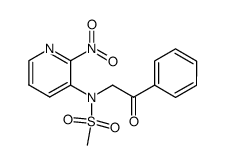 N-(2-nitro-3-pyridyl)-N-phenacylmethanesulphonamide Structure