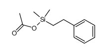 dimethyl(phenethyl)silyl acetate Structure