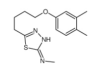 5-[4-(3,4-dimethylphenoxy)butyl]-N-methyl-1,3,4-thiadiazol-2-amine Structure