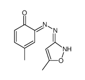 4-methyl-6-[(5-methyl-1,2-oxazol-3-yl)hydrazinylidene]cyclohexa-2,4-dien-1-one Structure