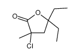 3-chloro-5,5-diethyl-3-methyloxolan-2-one Structure