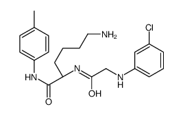 (2S)-6-amino-2-[[2-(3-chloroanilino)acetyl]amino]-N-(4-methylphenyl)hexanamide结构式