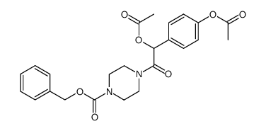 4-[2-acetoxy-2-(4-acetoxyphenyl)acetyl]piperazine-1-carboxylic acid benzyl ester结构式