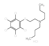 N-butyl-N-[2-(2,3,4,5,6-pentachlorophenyl)sulfanylethyl]butan-1-amine结构式