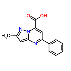 2-Methyl-5-phenylpyrazolo[1,5-a]pyrimidine-7-carboxylic acid结构式