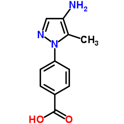 4-(4-Amino-5-methyl-1H-pyrazol-1-yl)benzoic acid结构式