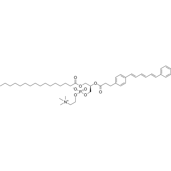 1-Palmitoyl-2-[3-(diphenylhexatriene)propanoyl]-sn-phosphatidylcholine structure