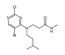 3-[(5-bromo-2-chloro-pyrimidin-4-yl)-(3-methylbutyl)amino]-N-methyl-propanamide Structure