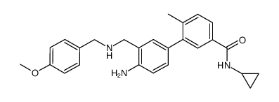 N-(4-methoxybenzyl)-(5-(3-N-cyclopropyl-4-methylbenzamide)-2-aminophenyl)methanamine Structure