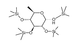 (2R,3R,4S,5R)-2-Methyl-3,4,5,6-tetrakis-trimethylsilanyloxy-tetrahydro-pyran Structure