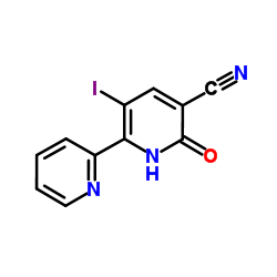 3-Iodo-6-oxo-1,6-dihydro-2,2'-bipyridine-5-carbonitrile结构式