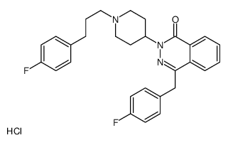 4-[(4-fluorophenyl)methyl]-2-[1-[3-(4-fluorophenyl)propyl]-4-piperidyl ]phthalazin-1-one hydrochloride结构式