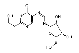 2-[2-Hydroxyethyl]-9-[beta-d-ribofuranosyl]hypoxanthine Structure