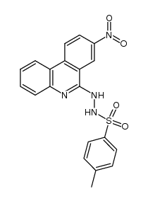 4-methyl-N'-(8-nitrophenanthridin-6-yl)benzenesulfonohydrazide结构式