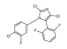 2,4-dichloro-1-(4-chloro-3-fluorophenyl)-5-(2,6-difluorophenyl)imidazole Structure