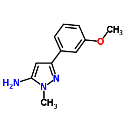 3-(3-Methoxyphenyl)-1-methyl-1H-pyrazol-5-amine结构式