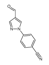 4-(4-formyl-1H-pyrazol-1-yl)benzonitrile Structure