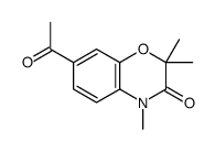 7-acetyl-2,2,4-trimethyl-1,4-benzoxazin-3-one结构式