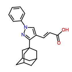 (2E)-3-[3-(Adamantan-1-yl)-1-phenyl-1H-pyrazol-4-yl]acrylic acid结构式