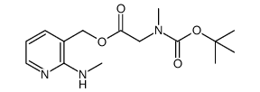 2-(methylamino)pyridin-3-yl)methyl 2-((tert-butoxycarbonyl)(methyl)amino)acetate Structure