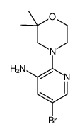 5-Bromo-2-(2,2-dimethylmorpholino)pyridin-3-amine Structure