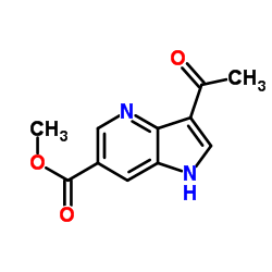 Methyl 3-acetyl-1H-pyrrolo[3,2-b]pyridine-6-carboxylate Structure