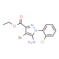 5-AMINO-4-BROMO-1-(2-CHLORO-PHENYL)-1H-PYRAZOLE-3-CARBOXYLICACIDETHYLESTER结构式