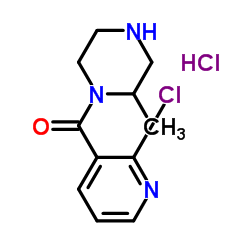 (2-Chloro-pyridin-3-yl)-(2-Methyl-piperazin-1-yl)-Methanone hydrochloride结构式