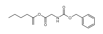 hex-1-en-2-yl 2-(((benzyloxy)carbonyl)amino)acetate Structure