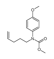 methyl N-(4-methoxyphenyl)-N-pent-4-enylcarbamate结构式