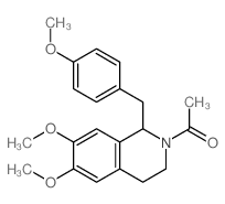 Ethanone,1-[3,4-dihydro-6,7-dimethoxy-1-[(4-methoxyphenyl)methyl]-2(1H)-isoquinolinyl]- structure