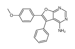 6-(4-methoxyphenyl)-5-phenylfuro[2,3-d]pyrimidin-4-amine结构式