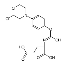 (2S)-2-[[4-[bis(2-chloroethyl)amino]phenoxy]carbonylamino]pentanedioic acid Structure