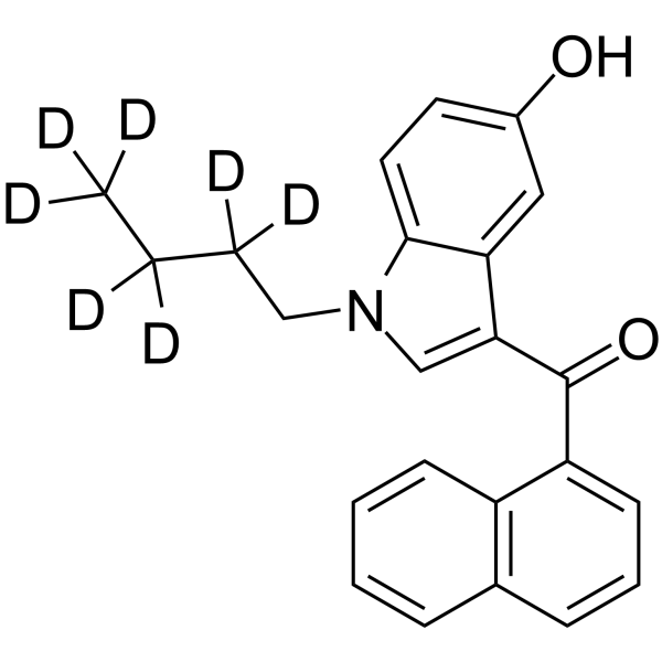 JWH 073 5-hydroxyindole metabolite-d7结构式