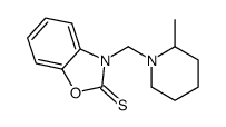 3-[(2-methylpiperidin-1-yl)methyl]-1,3-benzoxazole-2-thione Structure