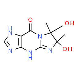 9H-Imidazo[1,2-a]purin-9-one,1,4,6,7-tetrahydro-6,7-dihydroxy-6,7-dimethyl- (9CI) Structure