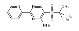 5-叔丁基磺酰基-2-(2-吡啶)嘧啶-4-胺结构式