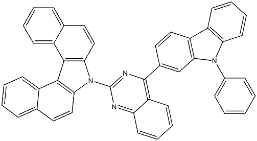 7-(4-(9-phenyl-9H-carbazol-2-yl)quinazolin-2-yl)-7H-dibenzo[c,g]carbazole Structure