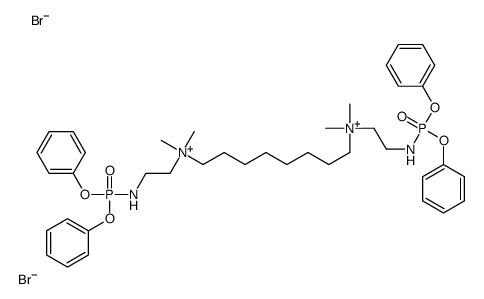 2-(diphenoxyphosphorylamino)ethyl-[8-[2-(diphenoxyphosphorylamino)ethyl-dimethylazaniumyl]octyl]-dimethylazanium,dibromide Structure