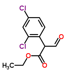 BENZENEACETIC ACID, 2,4-DICHLORO-.ALPHA.-FORMYL-, ETHYL ESTER structure