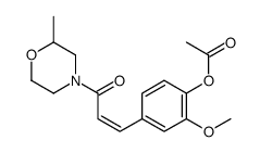 [2-methoxy-4-[(E)-3-(2-methylmorpholin-4-yl)-3-oxo-prop-1-enyl]phenyl] acetate structure