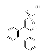 (Z)-3-ethylsulfonyl-1,2-diphenyl-prop-2-en-1-one structure