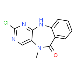 2-氯-5-甲基-5,11-二氢-6H-苯并[E]嘧啶并[5,4-B][1,4]二氮杂-6-酮结构式